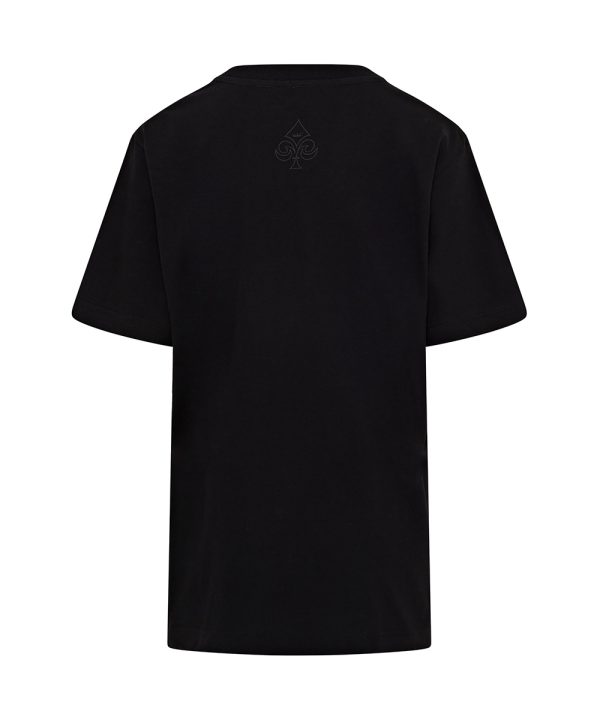 Black large stamp t shirt black black 4
