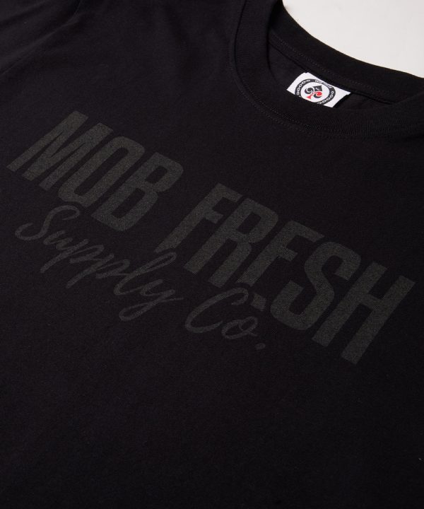 Black large stamp t shirt black black 5