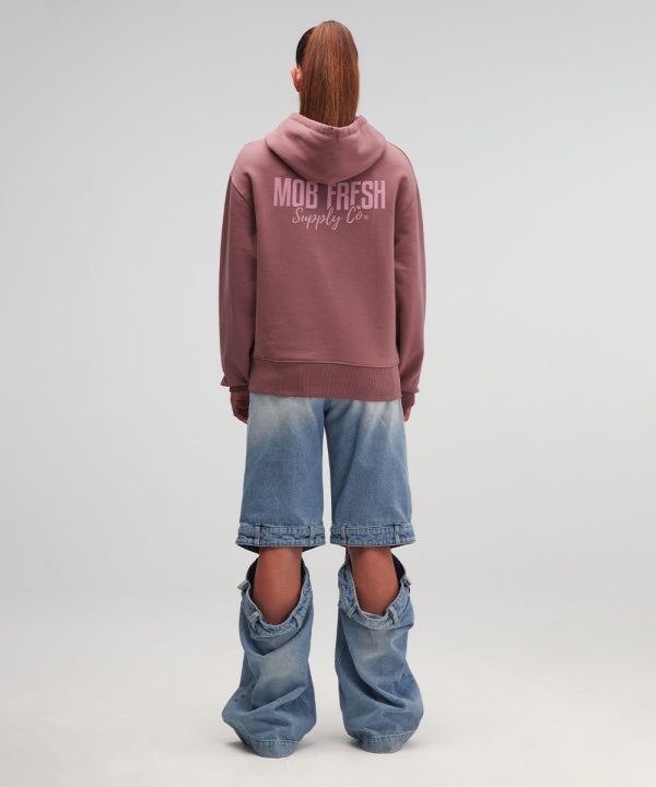 Kaffa small stamp hoodie womens full length 2